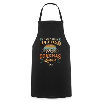 Conchas Lover Une histoire courte Je suis un amateur de pâtisserie - Tablier de cuisine - noir - Devant - AI Model Male 185 dark (185cm)