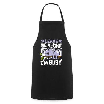 Leave Me Alone I'm Busy Koalabear Eucalyptus - Cooking Apron - black - Front - AI Model Male 185 dark (185cm)