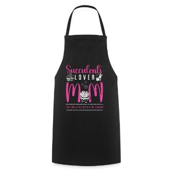 Succulents Lover Mom The Idol The Myth Botanical - Cooking Apron - black - Front - AI Model Male 185 dark (185cm)