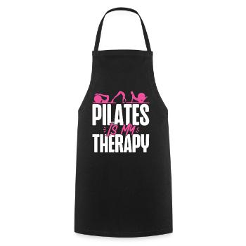 Pilates Instructor Teacher Pilates - Kochschürze - Schwarz - Vorne - AI Model Male 185 dark (185cm)