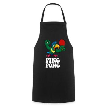 Ping Pong Champion Design Tennis de table et - Tablier de cuisine - noir - Devant - AI Model Male 185 dark (185cm)