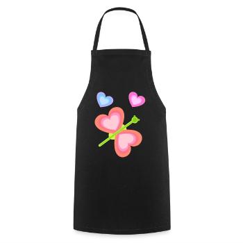 Bébé Tout-petit Printemps Papillon Coeurs Années 80 - Tablier de cuisine - noir - Devant - AI Model Male 185 dark (185cm)