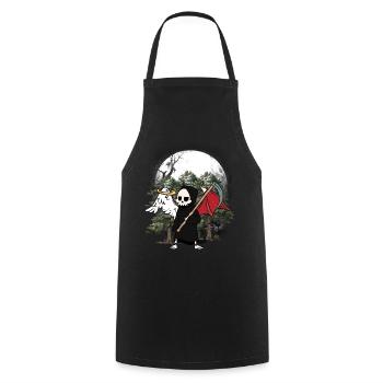 Horror Angel Devil Grim Reaper Halloween Death - Cooking Apron - black - Front - AI Model Male 185 dark (185cm)