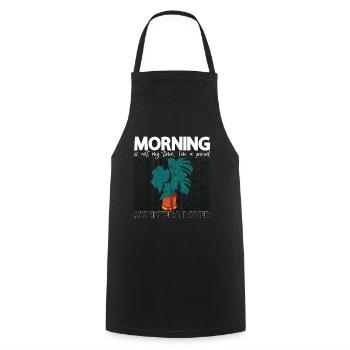 Monster Lover Morning Is Not My Time Plant Lover - Kochschürze - Schwarz - Vorne - AI Model Male 185 dark (185cm)