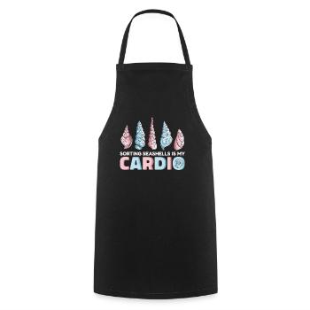Sorting Seashells Is My Cardio Bivalvia Seashell - Cooking Apron - black - Front - AI Model Male 185 dark (185cm)