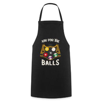 Lustiger Billard Poolspieler Snooker Spruch - Kochschürze - Schwarz - Vorne - AI Model Male 185 dark (185cm)