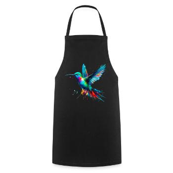 Kolibri - Kochschürze - Schwarz - Vorne - AI Model Male 185 dark (185cm)