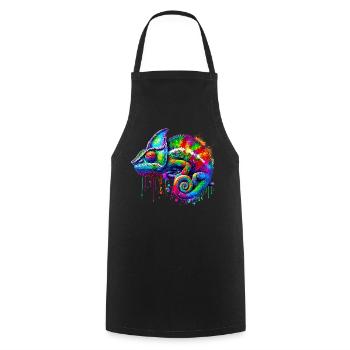 Chameleon - Cooking Apron - black - Front - AI Model Male 185 dark (185cm)