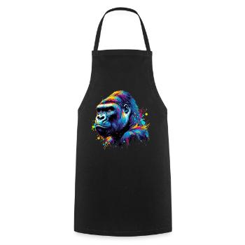 Gorille - Tablier de cuisine - noir - Devant - AI Model Male 185 dark (185cm)