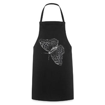 Butterfly Wing Butterfly Butterfly - Cooking Apron - black - Front - AI Model Male 185 dark (185cm)