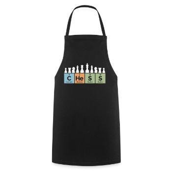 retro Schach Periodensystem coole Sprüche vintage - Kochschürze - Schwarz - Vorne - AI Model Male 185 dark (185cm)