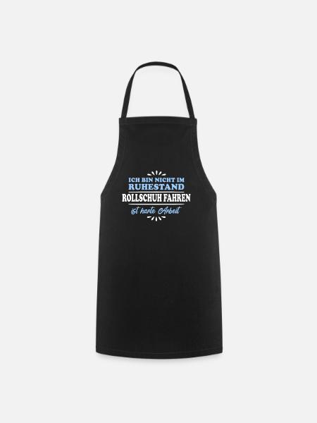 Retirement Pensioner Pensioner Roller Skating Driver - Cooking Apron - black