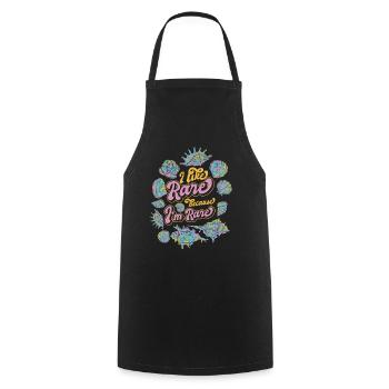 J’aime Rare parce que je suis Rare Shell Seashell - Tablier de cuisine - noir - Devant - AI Model Male 185 dark (185cm)
