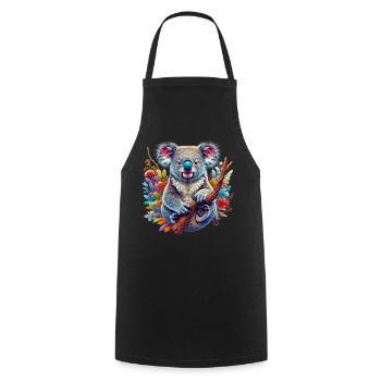 Koala - Kochschürze - Schwarz - Vorne - AI Model Male 185 dark (185cm)