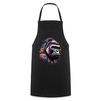 Gorille - Tablier de cuisine - noir - Devant - AI Model Male 185 dark (185cm)
