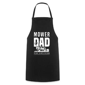 Mower Dad The Idol The Myth The Legend Lawn Ranger - Cooking Apron - black - Front - AI Model Male 185 dark (185cm)