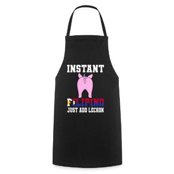 Drôle de cadeau philippin Lechon - Tablier de cuisine - noir - Devant - AI Model Male 185 dark (185cm)