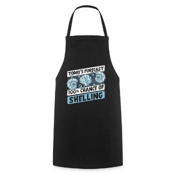 100 % de chances de bombarder le coquillage Bivalvia - Tablier de cuisine - noir - Devant - AI Model Male 185 dark (185cm)