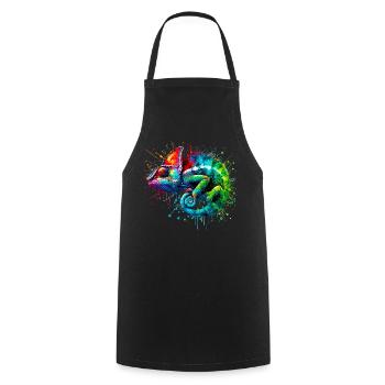 Chameleon - Cooking Apron - black - Front - AI Model Male 185 dark (185cm)