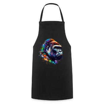 Gorille - Tablier de cuisine - noir - Devant - AI Model Male 185 dark (185cm)