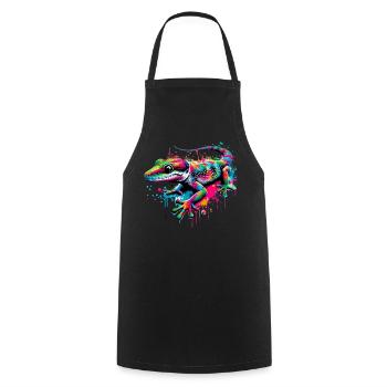 Gecko - Cooking Apron - black - Front - AI Model Male 185 dark (185cm)