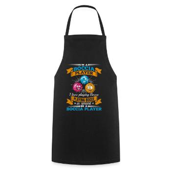 Jouer à la pétanque, c’est intelligent Être un joueur de boccia - - Tablier de cuisine - noir - Devant - AI Model Male 185 dark (185cm)