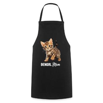 Bengal Cat Bengalkatze - Cooking Apron - black - Front - AI Model Male 185 dark (185cm)