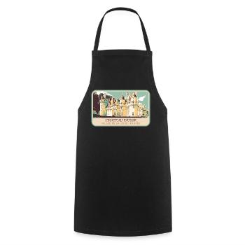 Château d'Ussé, Loire Valley - Cooking Apron - black - Front - AI Model Male 185 dark (185cm)