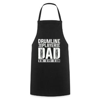 Drumline Joueur Papa L’Idole Le Mythe Le Batteur - Tablier de cuisine - noir - Devant - AI Model Male 185 dark (185cm)