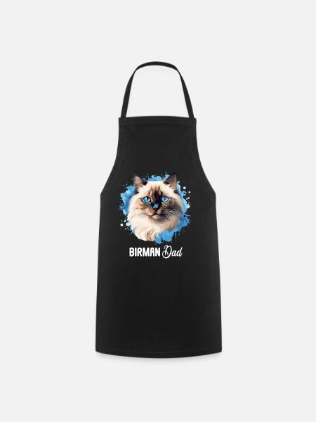 Birman Cat Birma Katze - Kochschürze - Schwarz