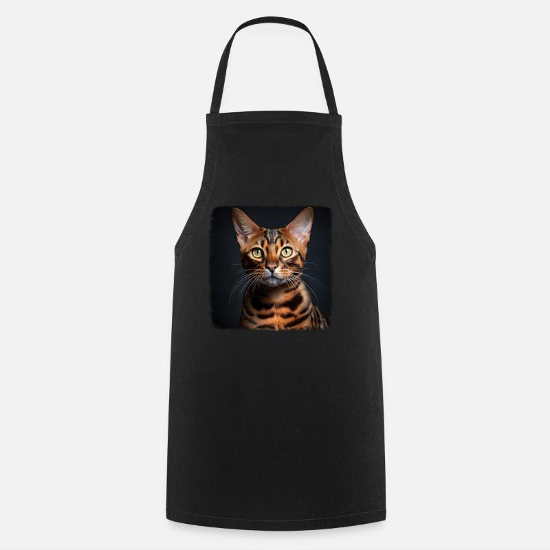 Chat du Bengale Bengalkatze - Tablier de cuisine - noir