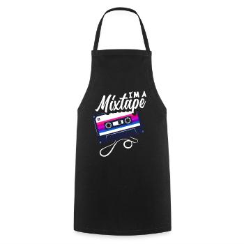 Bisexual Mixtape - Cooking Apron - black - Front - AI Model Male 185 dark (185cm)