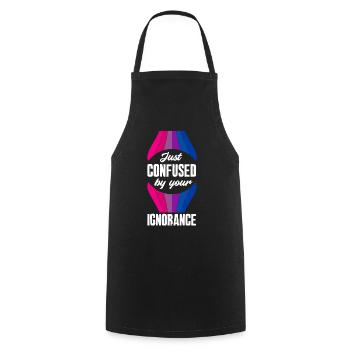 Bisexual Equality Ignorance - Cooking Apron - black - Front - AI Model Male 185 dark (185cm)
