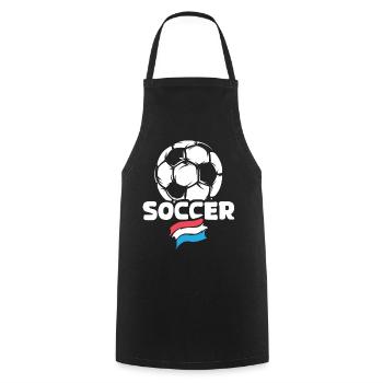Netherlands Soccer Ball Flag Soccer Team icon - Cooking Apron - black - Front - AI Model Male 185 dark (185cm)