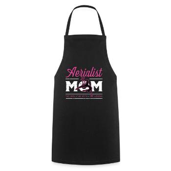Aerialist Mom The Idol The Myth Loves Air Yoga - Cooking Apron - black - Front - AI Model Male 185 dark (185cm)