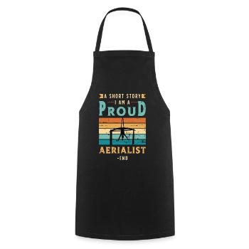 Aerialist A Short Story I Am A Proud Gymnastics - Cooking Apron - black - Front - AI Model Male 185 dark (185cm)