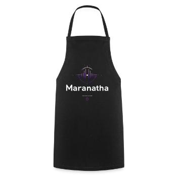 Maranatha Worship Wave - Cooking Apron - black - Front - AI Model Male 185 dark (185cm)