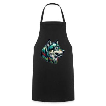 Loup - Tablier de cuisine - noir - Devant - AI Model Male 185 dark (185cm)