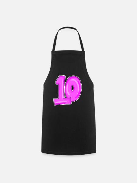 10 rosa - Kochschürze - Schwarz