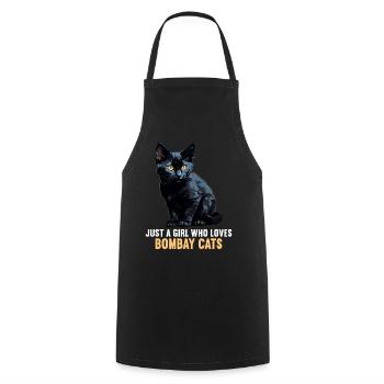 Chat de Bombay Bombay Katze - Tablier de cuisine - noir - Devant - AI Model Male 185 dark (185cm)