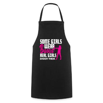 Girls Archery - Cooking Apron - black - Front - AI Model Male 185 dark (185cm)
