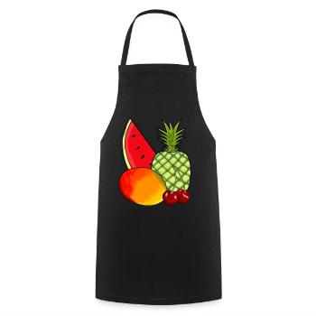 Mango Obs Früchte Ananas Vitamine Frucht Sommer - Kochschürze - Schwarz - Vorne - AI Model Male 185 dark (185cm)