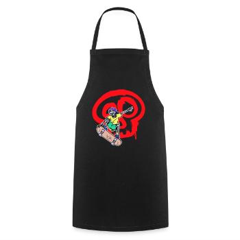 Drawing Illustration Tattoo Graffiti Street Art - Cooking Apron - black - Front - AI Model Male 185 dark (185cm)