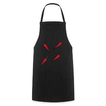 Paprika Chilli Pepperoni Spice - Cooking Apron - black - Front - AI Model Male 185 dark (185cm)