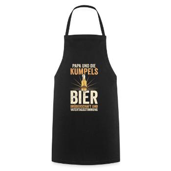 Papa Bier Vater Vatertag - Kochschürze - Schwarz - Vorne - AI Model Male 185 dark (185cm)