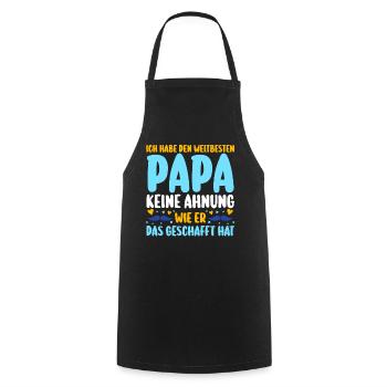 Vater Vatertag Papa - Kochschürze - Schwarz - Vorne - AI Model Male 185 dark (185cm)