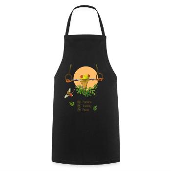 Calisthenics and Street Workout Training - Cooking Apron - black - Front - AI Model Male 185 dark (185cm)