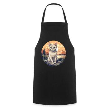 Burmilla Chaton Burmilla Chat - Tablier de cuisine - noir - Devant - AI Model Male 185 dark (185cm)