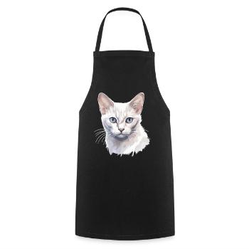 Burmilla Chaton Burmilla Chat - Tablier de cuisine - noir - Devant - AI Model Male 185 dark (185cm)