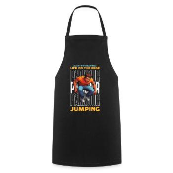 Parkour Extreme Life On The Edge Amateur de Freerunning - Tablier de cuisine - noir - Devant - AI Model Male 185 dark (185cm)
